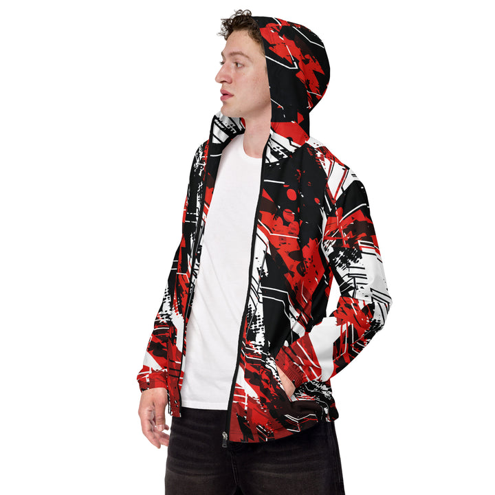 Men’s Windbreaker - Black-Red Future