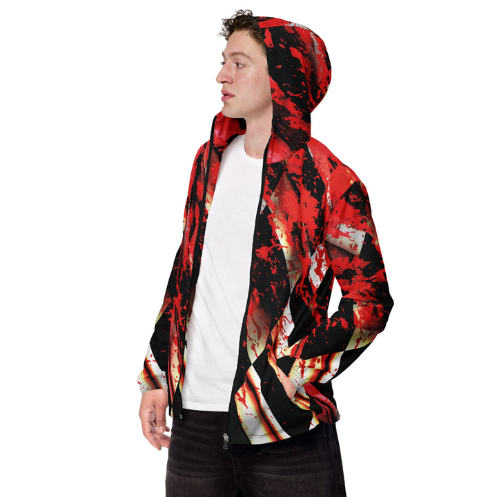 Men’s Windbreaker - Red-Black Juice