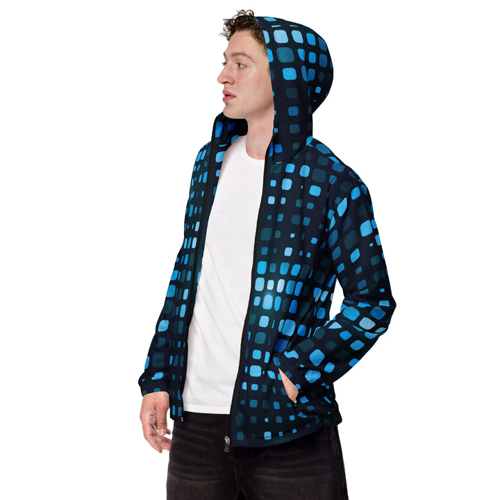 Men’s Windbreaker - Black-Blue Shimmer