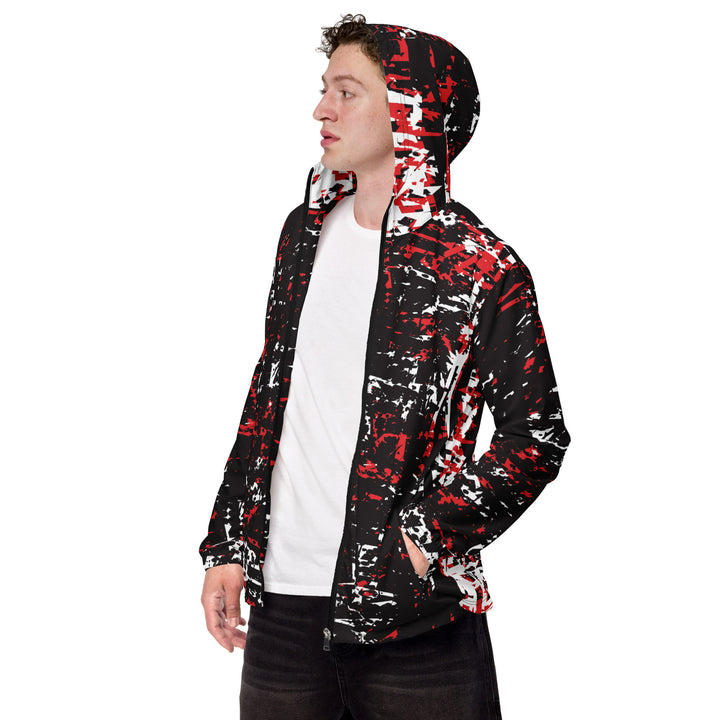 Men’s Windbreaker - Black-Red Dim