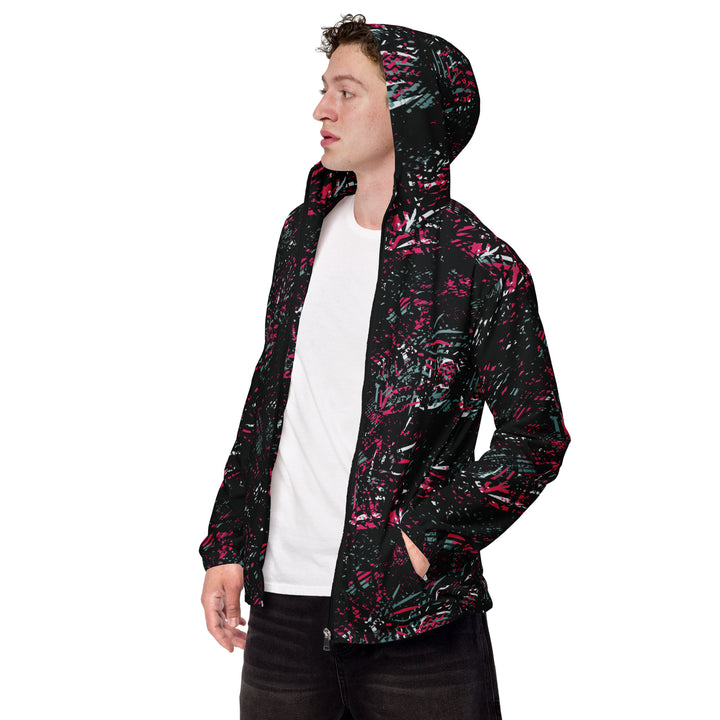 Men’s Windbreaker - Black-Pink Spark