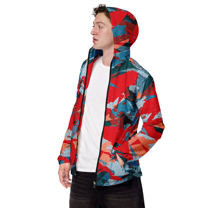 Men’s Windbreaker - Red-Blue Shred