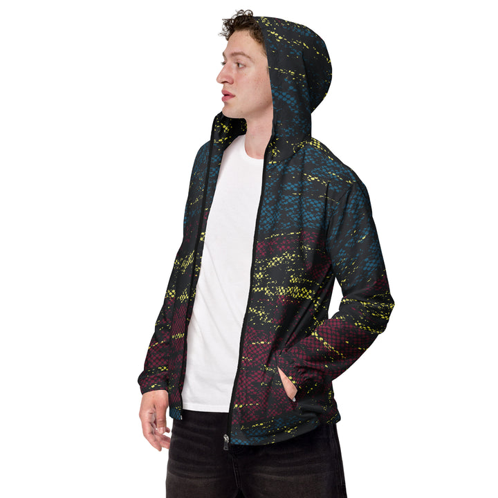 Men’s Windbreaker - Red-Blue Chalk