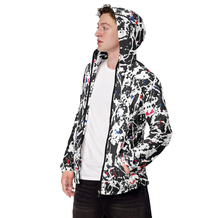 Men’s Windbreaker - Black-White Destruction