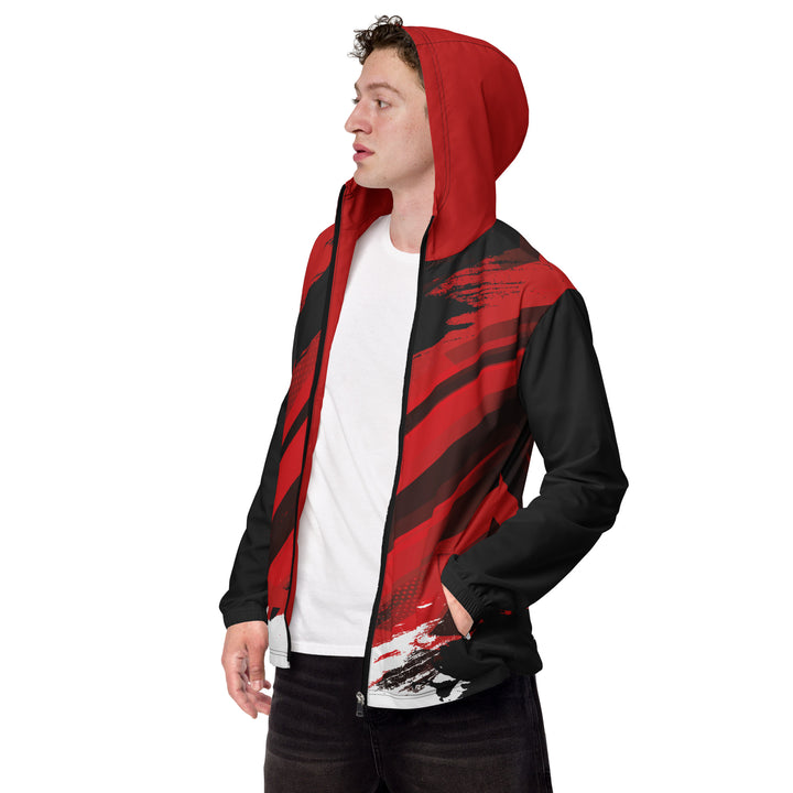 Men’s Windbreaker - Black-Red Toss