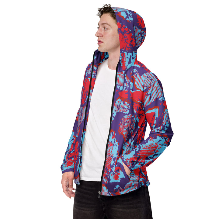 Men’s Windbreaker - Purple-Red Cell