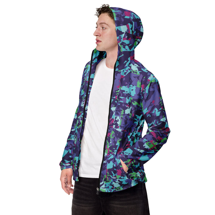 Men’s Windbreaker - Purple-Blue Shred