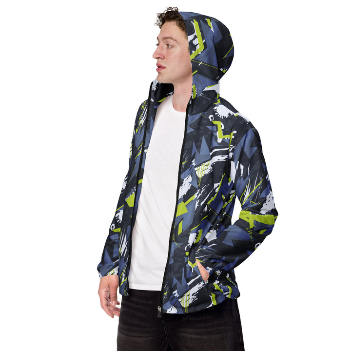 Men’s Windbreaker - Black-Green Confusion