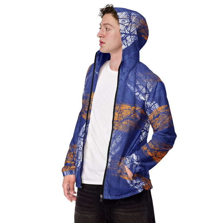 Men’s Windbreaker - Blue-Orange Stroke