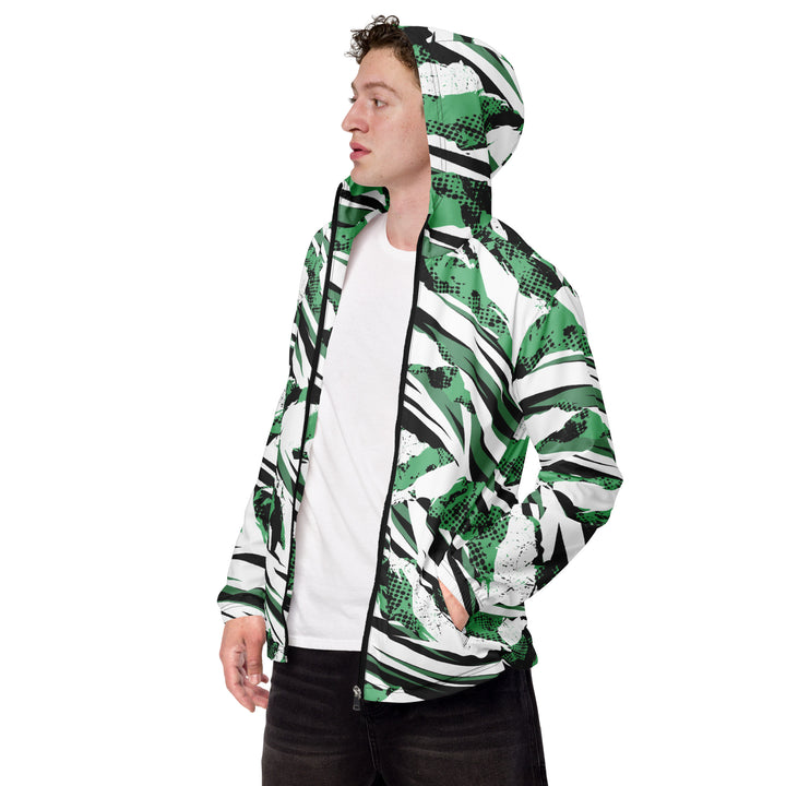 Men’s Windbreaker - White-Green Sword