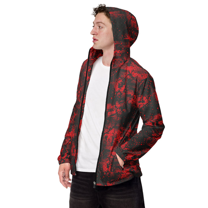 Men’s Windbreaker - Red-Black Ruin