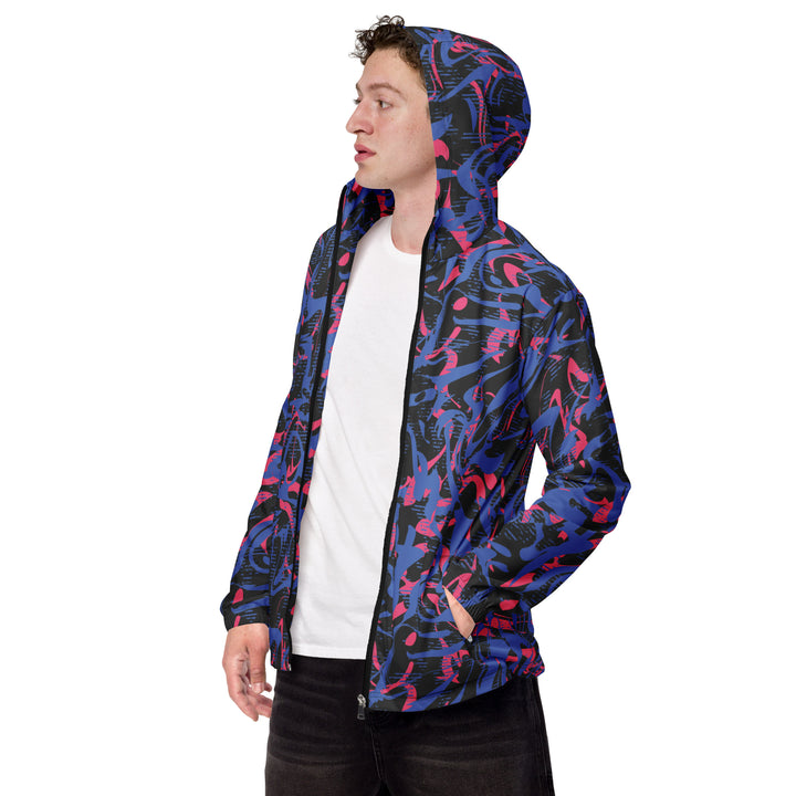 Men’s Windbreaker - Blue-Pink Artist