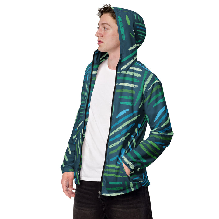 Men’s Windbreaker - Green Dice