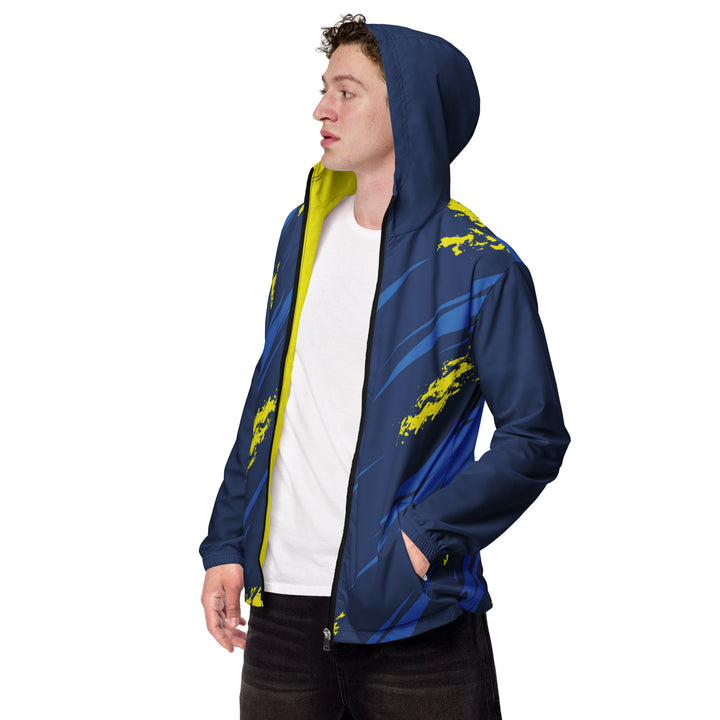 Men’s Windbreaker - Blue-Yellow Storm