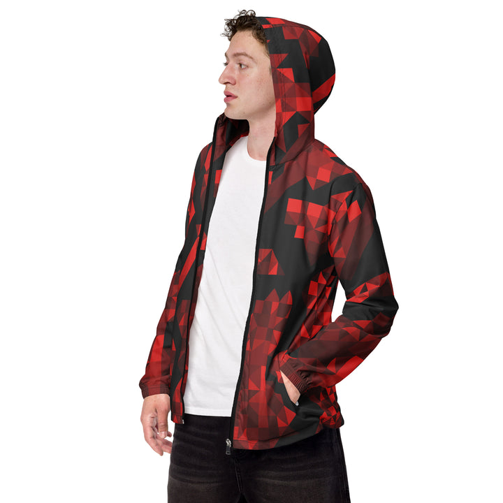 Men’s Windbreaker - Red-Black Diamond