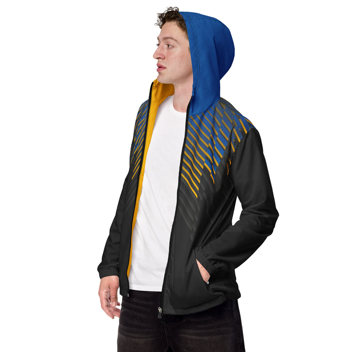 Men’s Windbreaker - Grey-Yellow Energy