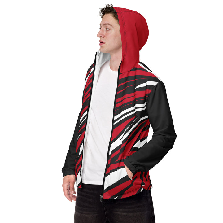 Men’s Windbreaker - Black-Red Spine