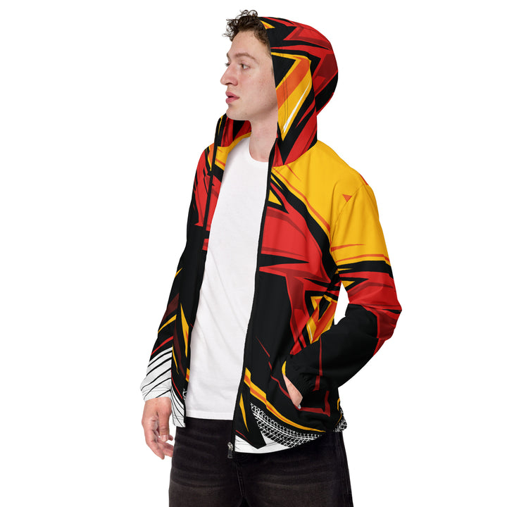 Men’s Windbreaker - Black-Red Graffiti