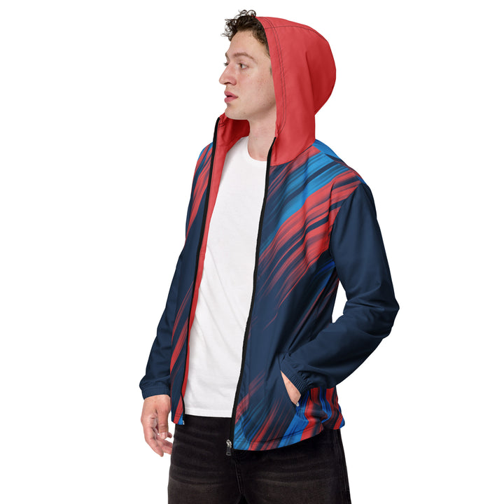 Men’s Windbreaker - Red-Blue Blur