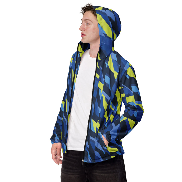 Men’s Windbreaker - Blue-Yellow Lagoon