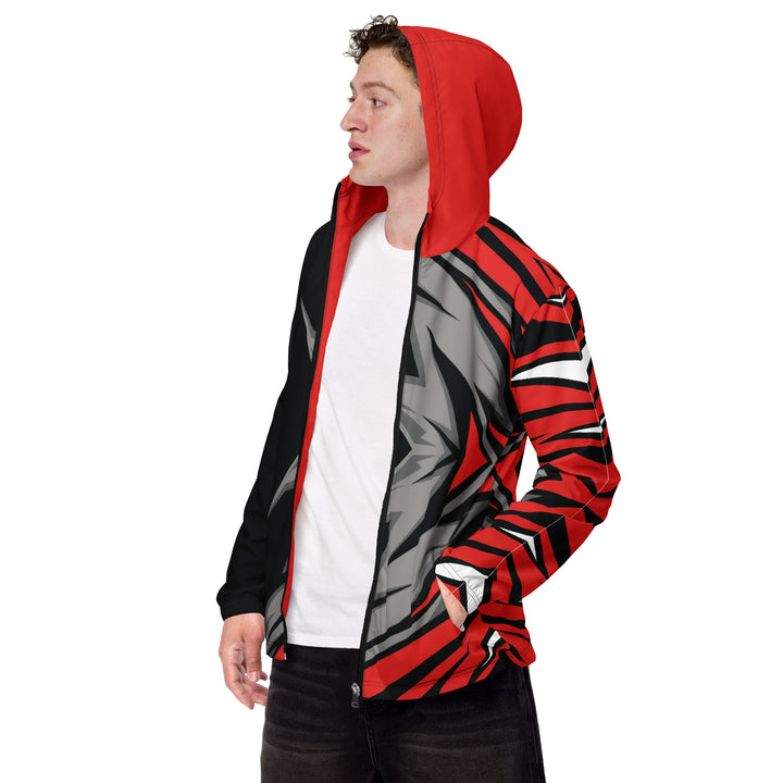 Men’s Windbreaker - Black-Red Blast