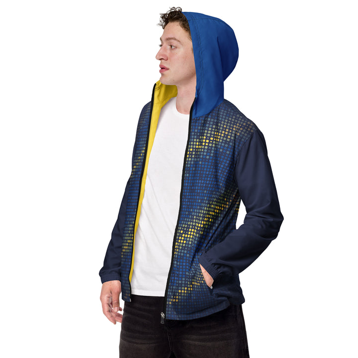 Men’s Windbreaker - Blue-Yellow Points