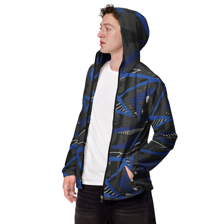 Men’s Windbreaker - Black-Blue Illusion