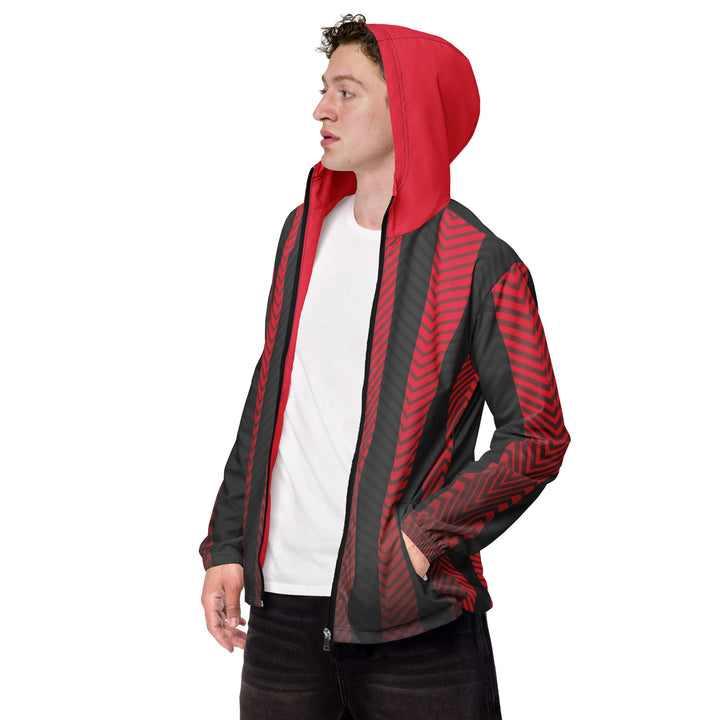 Men’s Windbreaker - Red-Black Arrow