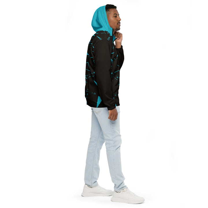 Men’s Windbreaker - Black-Blue Game