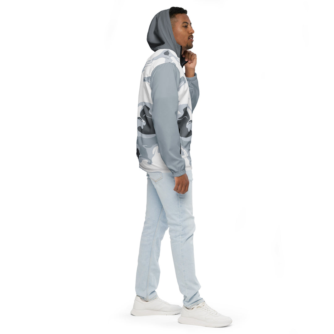 Men’s Windbreaker - Grey-White Smoke