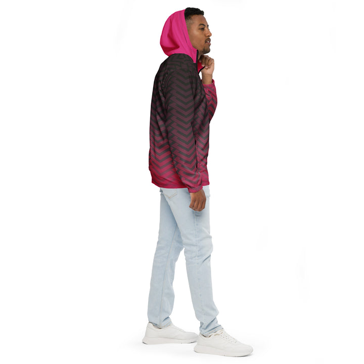 Men’s Windbreaker - Pink-Black Arrow