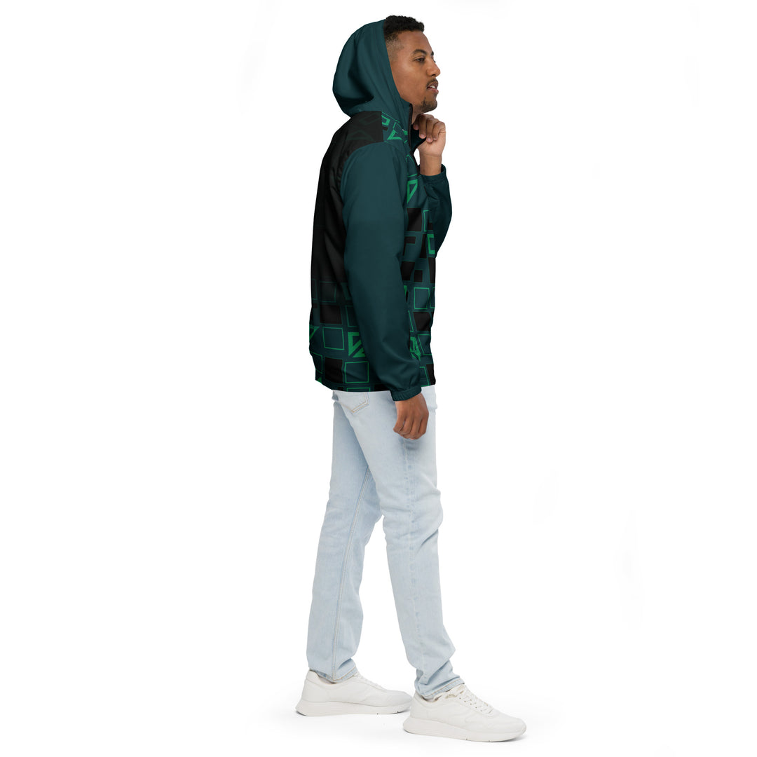 Men’s Windbreaker - Green-Black Game