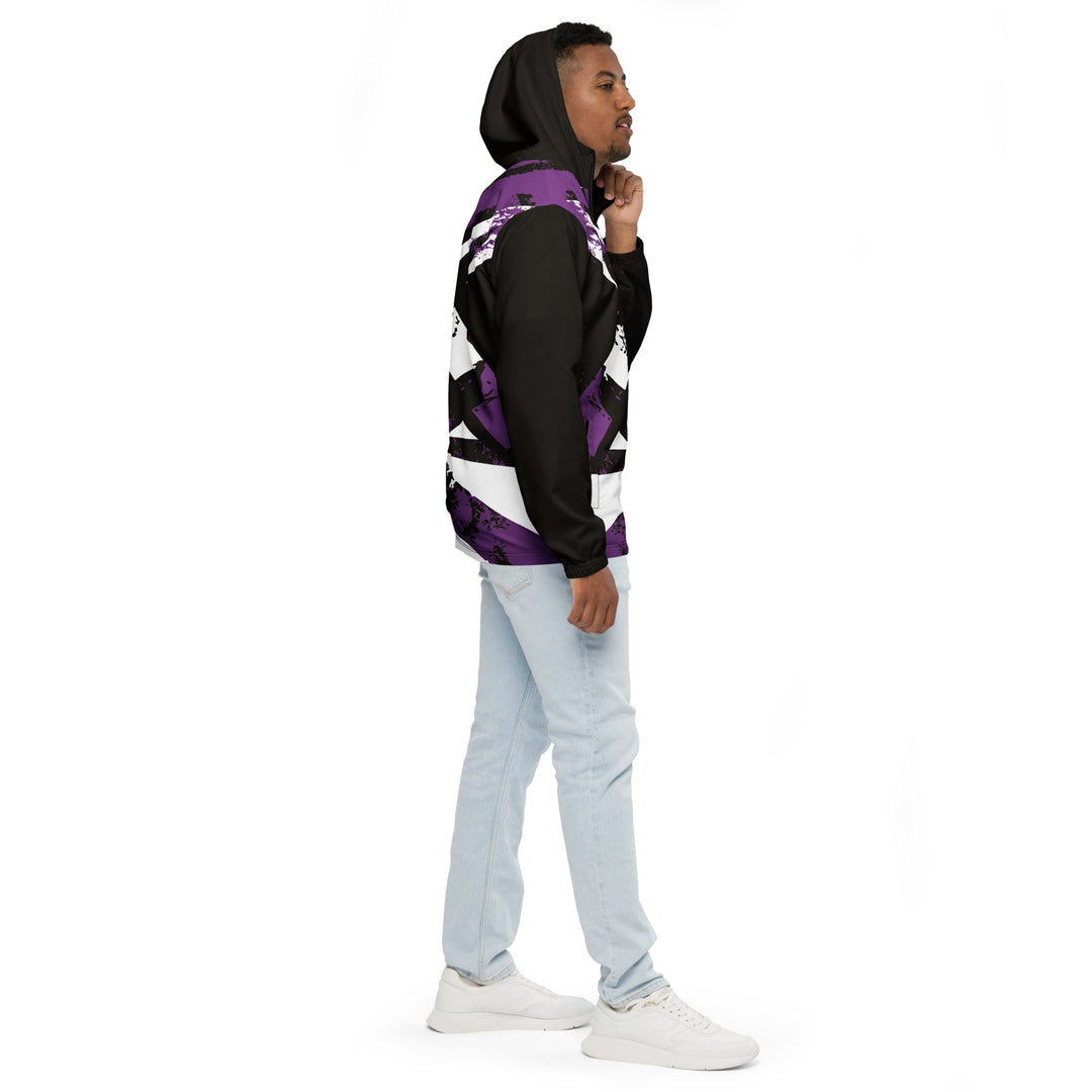 Men’s Windbreaker - Black-Purple Charge