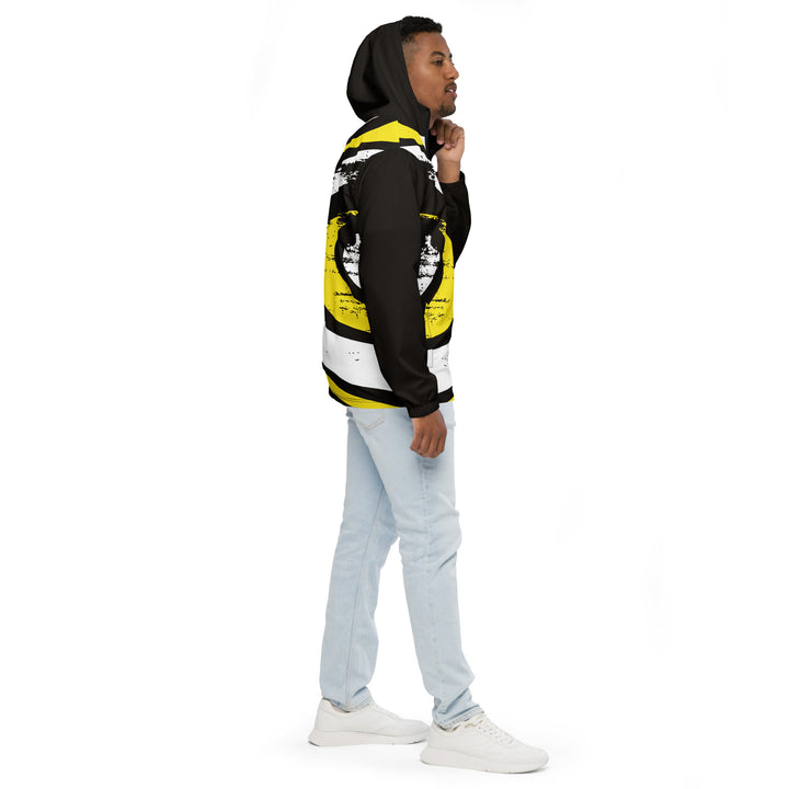 Men’s Windbreaker - Black-Yellow Street