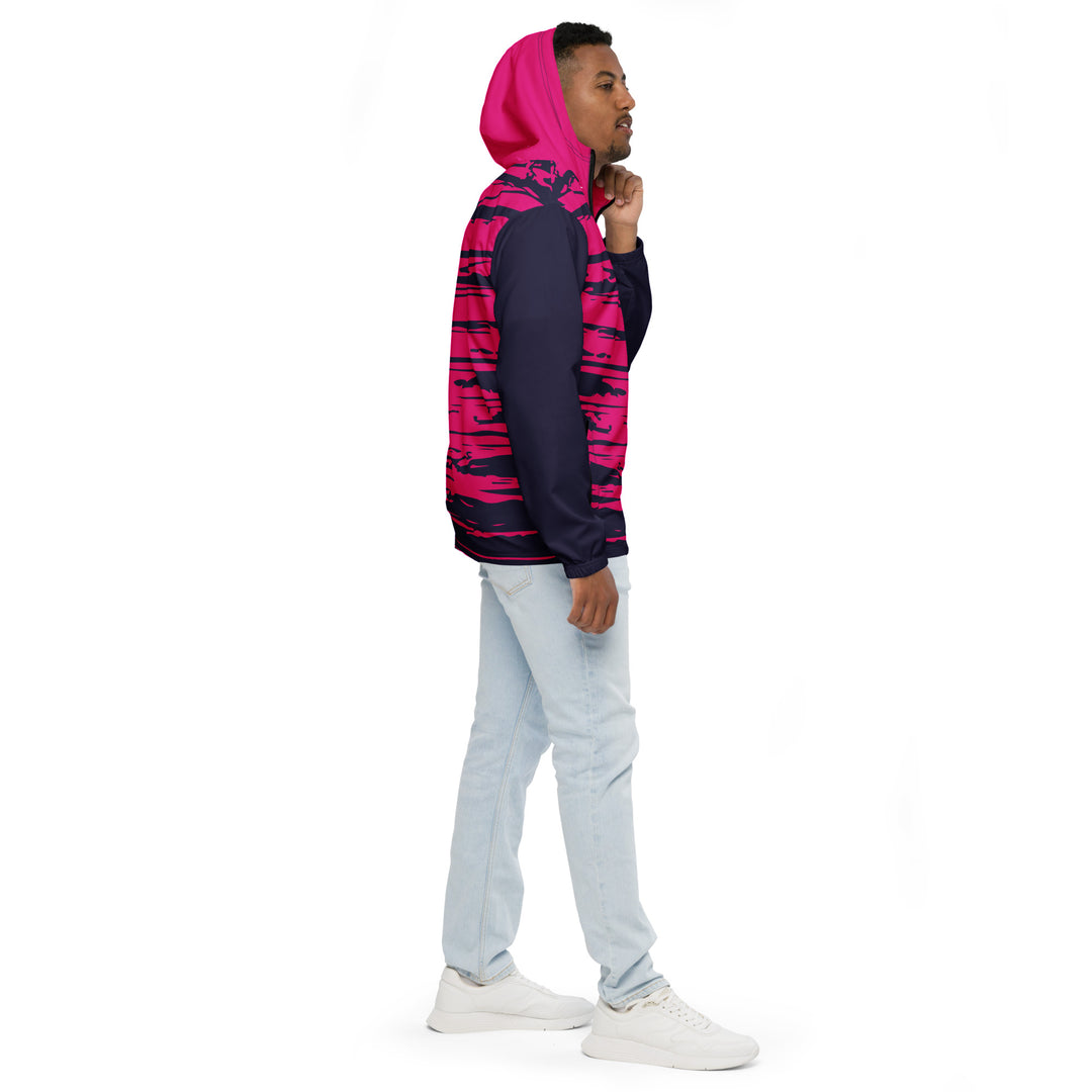 Men’s Windbreaker - Pink-Black Layer