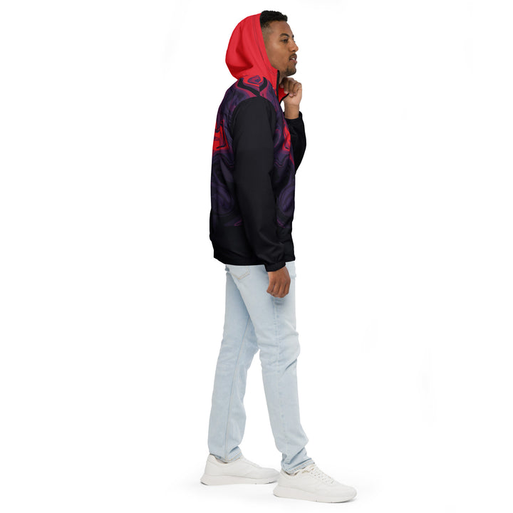 Men’s Windbreaker - Black-Red Heat