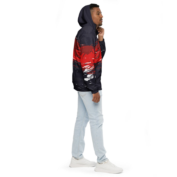 Men’s Windbreaker - Black-Red Ace