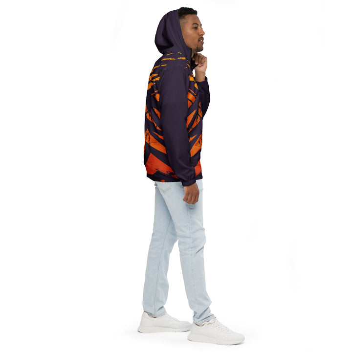 Men’s Windbreaker - Brown-Orange Sharp