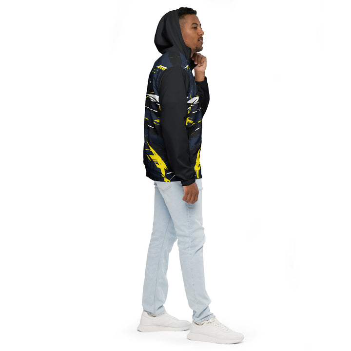 Men’s Windbreaker - Black-Yellow Sparks