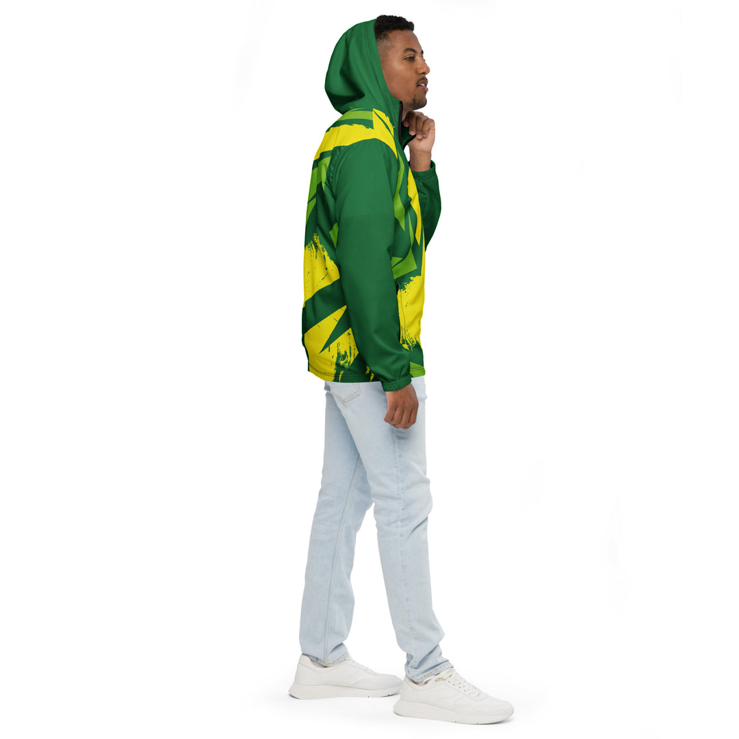 Men’s Windbreaker - Green-Yellow Edge