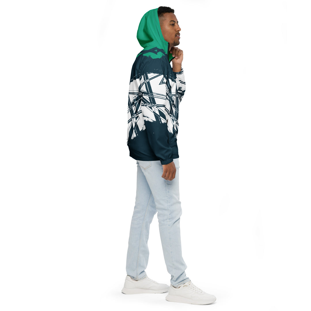 Men’s Windbreaker - Blue-White Lock