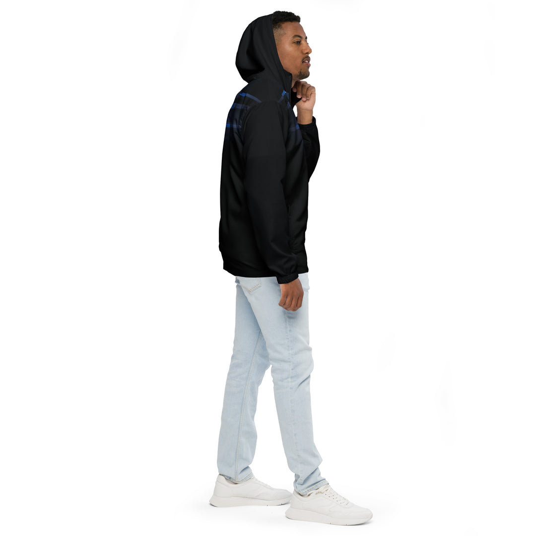 Men’s Windbreaker - Black-Blue Speed