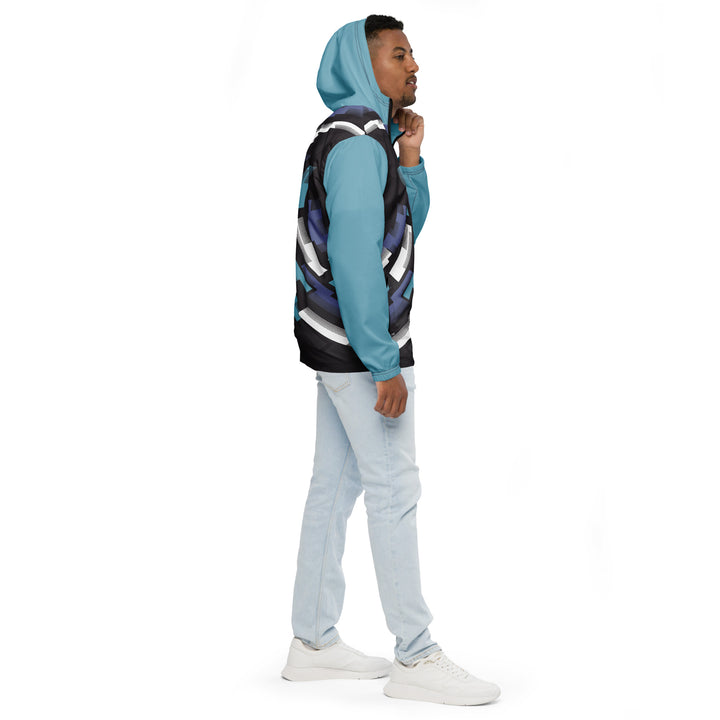 Men’s Windbreaker - Black-Blue Mech