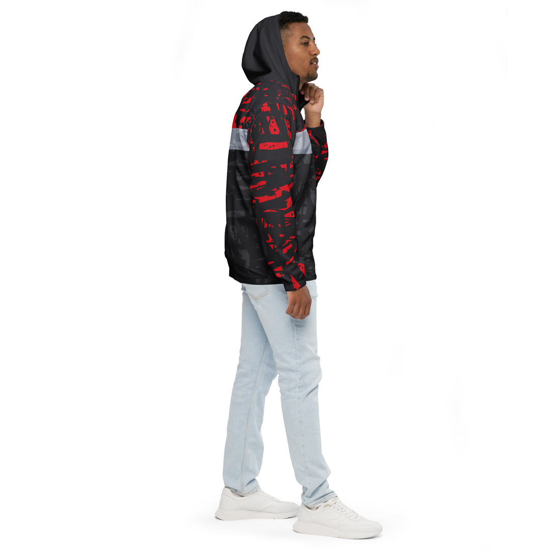 Men’s Windbreaker - Black-Red Separation