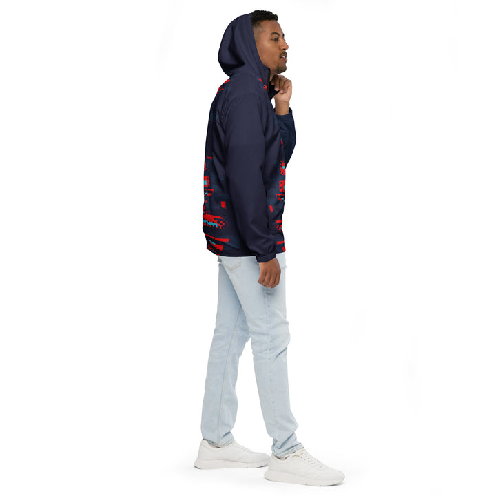 Men’s Windbreaker - Blue-Red City