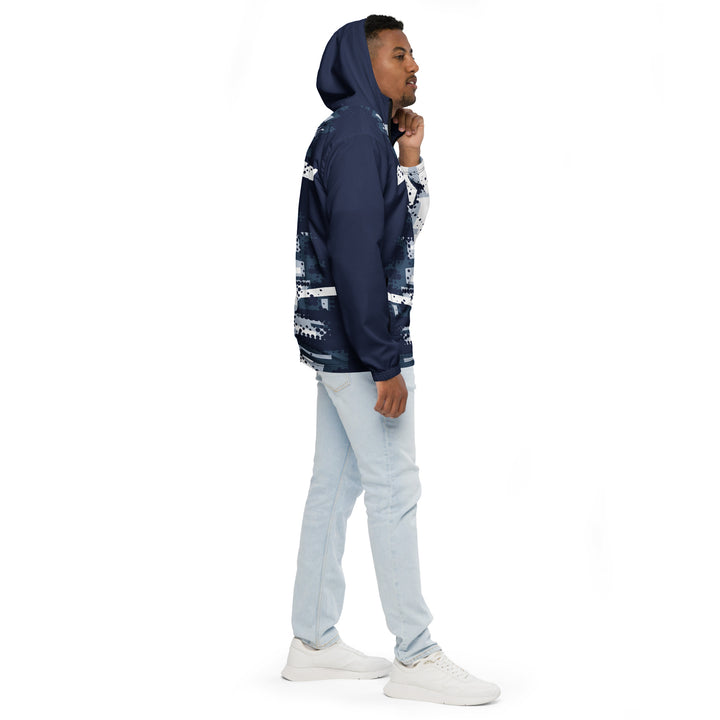 Men’s Windbreaker - Blue-White City