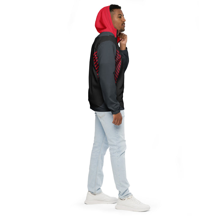 Men’s Windbreaker - Black-Red Hermes