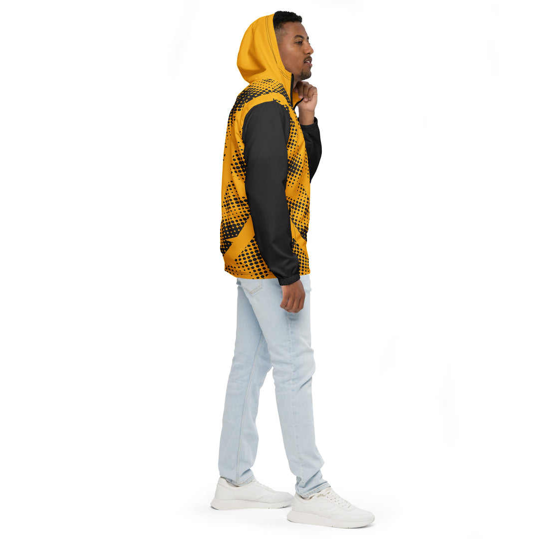 Men’s Windbreaker - Yellow-Black Haltfone