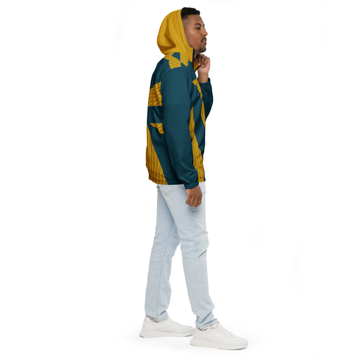 Men’s Windbreaker - Blue-Yellow Triangle