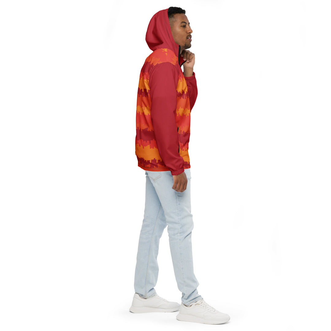 Men’s Windbreaker - Orange-Red Sunset